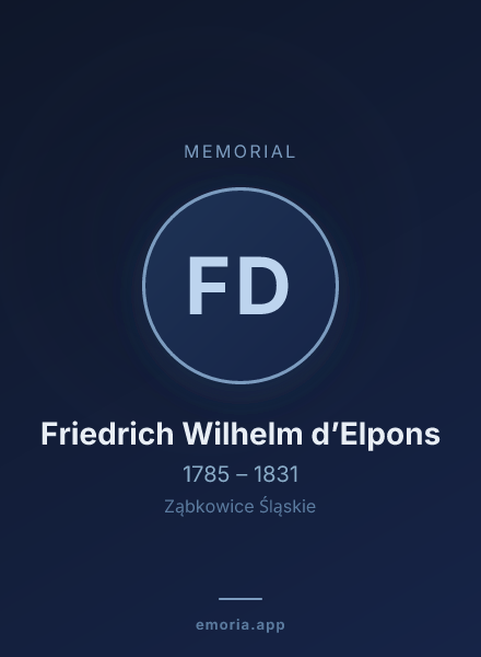 Memorial portrait of Friedrich Wilhelm d’Elpons