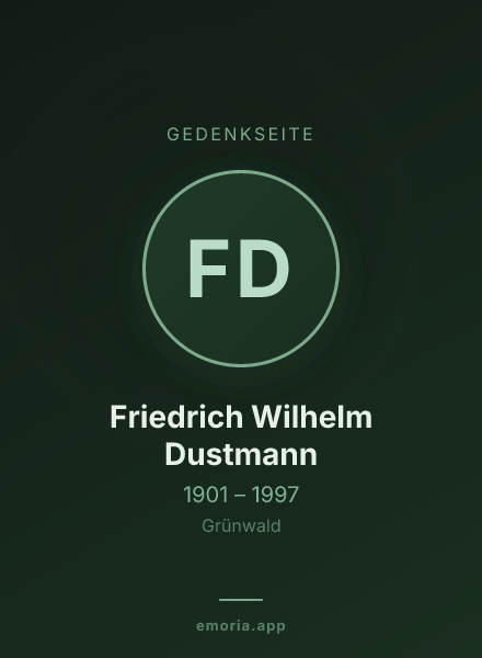 Gedenkportrait von Friedrich Wilhelm Dustmann