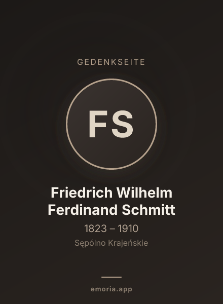 Gedenkportrait von Friedrich Wilhelm Ferdinand Schmitt