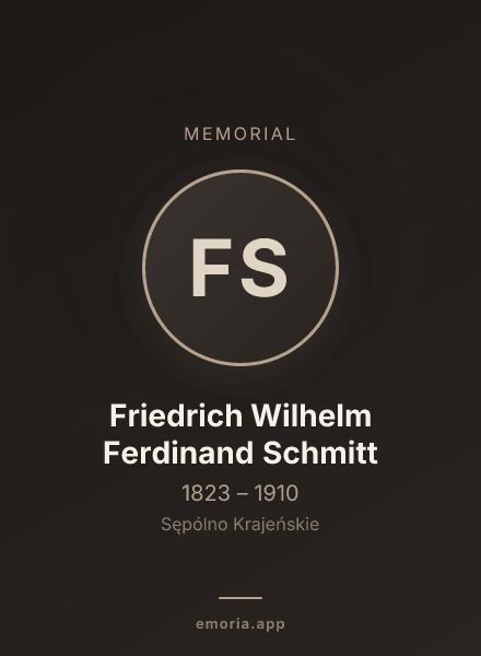 Memorial portrait of Friedrich Wilhelm Ferdinand Schmitt