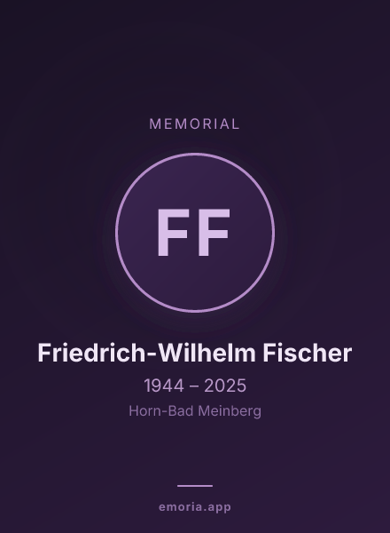 Memorial portrait of Friedrich-Wilhelm Fischer