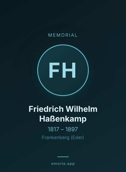 Memorial portrait of Friedrich Wilhelm Haßenkamp
