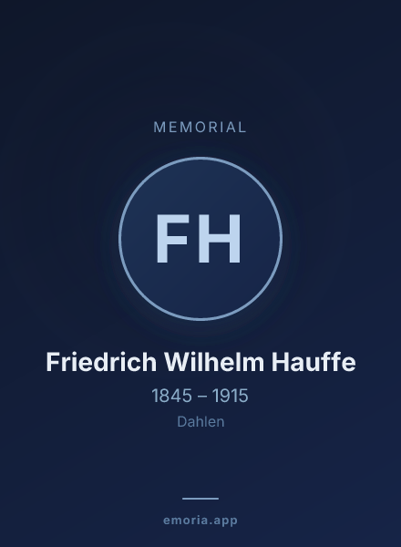 Memorial portrait of Friedrich Wilhelm Hauffe