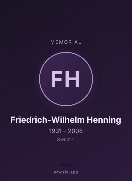 Memorial portrait of Friedrich-Wilhelm Henning