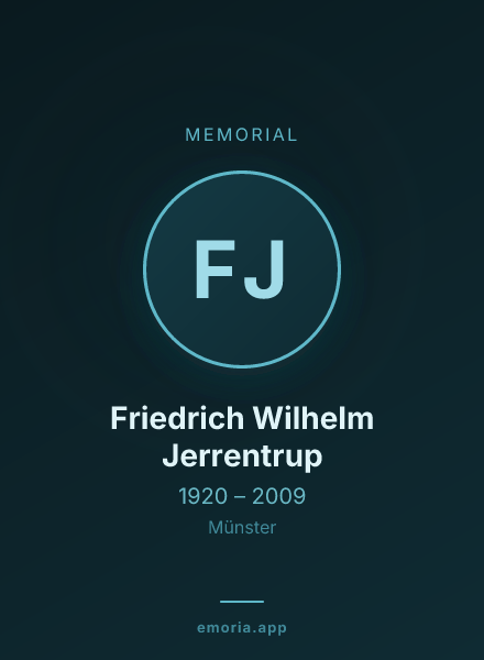 Memorial portrait of Friedrich Wilhelm Jerrentrup