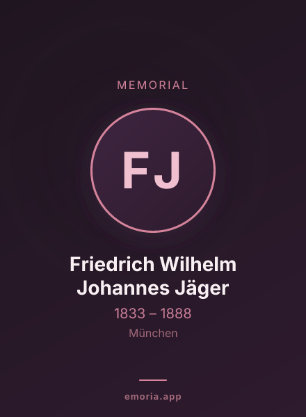 Memorial portrait of Friedrich Wilhelm Johannes Jäger