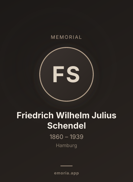Memorial portrait of Friedrich Wilhelm Julius Schendel