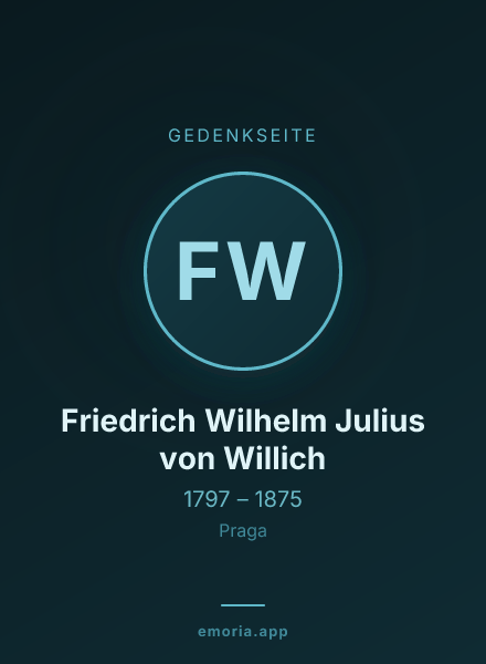 Gedenkportrait von Friedrich Wilhelm Julius von Willich