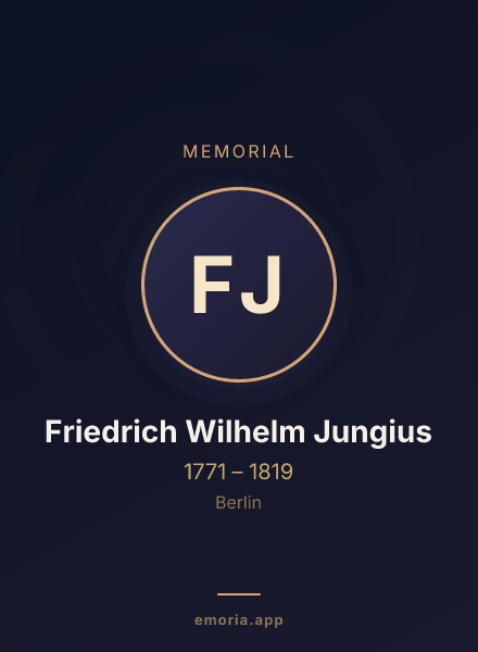 Memorial portrait of Friedrich Wilhelm Jungius