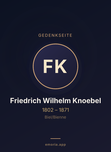 Gedenkportrait von Friedrich Wilhelm Knoebel