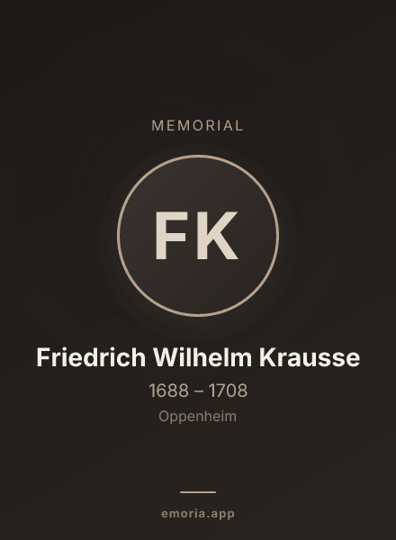 Memorial portrait of Friedrich Wilhelm Krausse