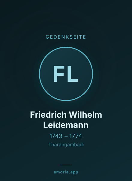 Gedenkportrait von Friedrich Wilhelm Leidemann