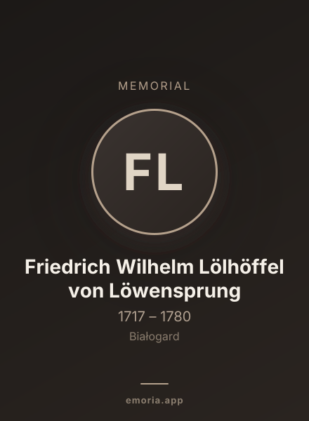 Memorial portrait of Friedrich Wilhelm Lölhöffel von Löwensprung
