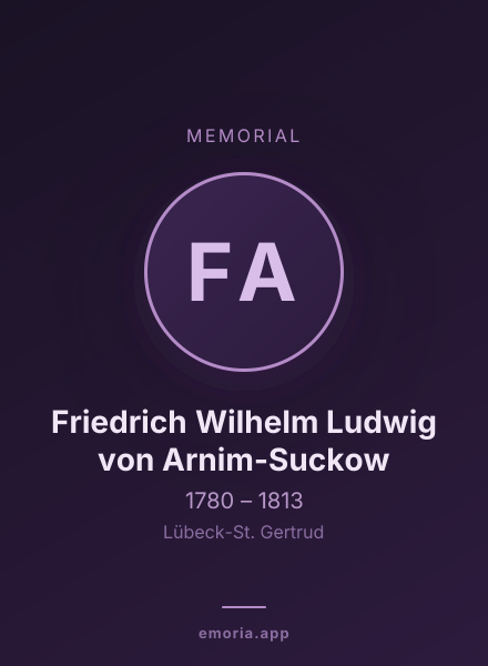 Memorial portrait of Friedrich Wilhelm Ludwig von Arnim-Suckow