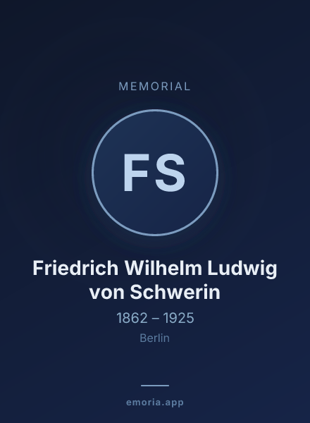Memorial portrait of Friedrich Wilhelm Ludwig von Schwerin