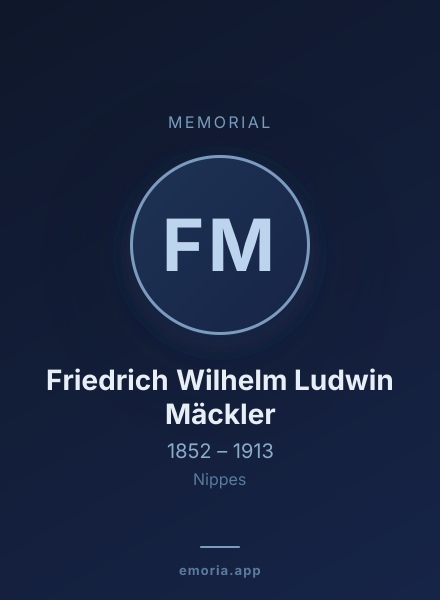 Memorial portrait of Friedrich Wilhelm Ludwin Mäckler