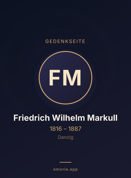 Gedenkportrait von Friedrich Wilhelm Markull