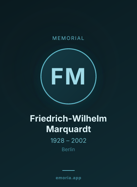 Memorial portrait of Friedrich-Wilhelm Marquardt