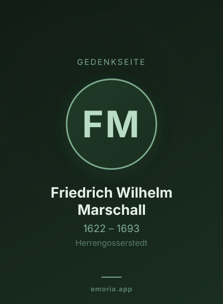 Gedenkportrait von Friedrich Wilhelm Marschall