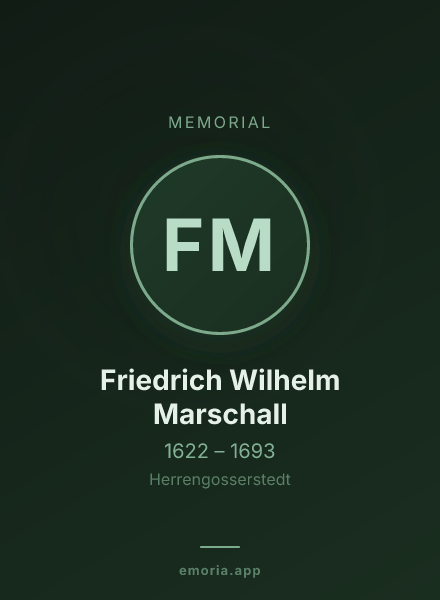 Memorial portrait of Friedrich Wilhelm Marschall