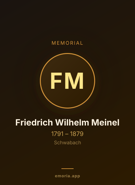 Memorial portrait of Friedrich Wilhelm Meinel