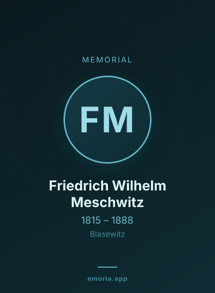 Memorial portrait of Friedrich Wilhelm Meschwitz