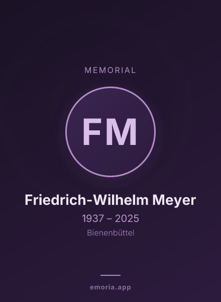Memorial portrait of Friedrich-Wilhelm Meyer