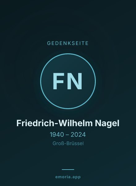 Gedenkportrait von Friedrich-Wilhelm Nagel