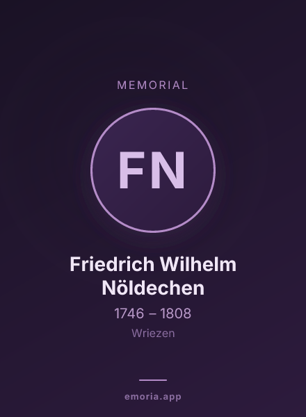 Memorial portrait of Friedrich Wilhelm Nöldechen