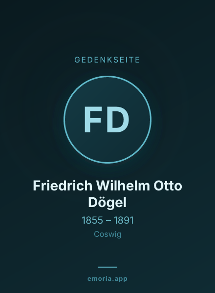 Gedenkportrait von Friedrich Wilhelm Otto Dögel