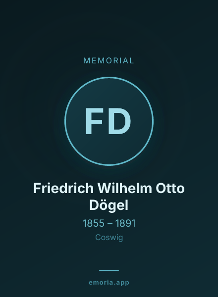 Memorial portrait of Friedrich Wilhelm Otto Dögel