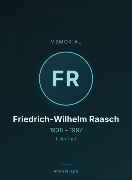 Memorial portrait of Friedrich-Wilhelm Raasch