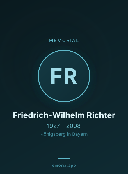 Memorial portrait of Friedrich-Wilhelm Richter