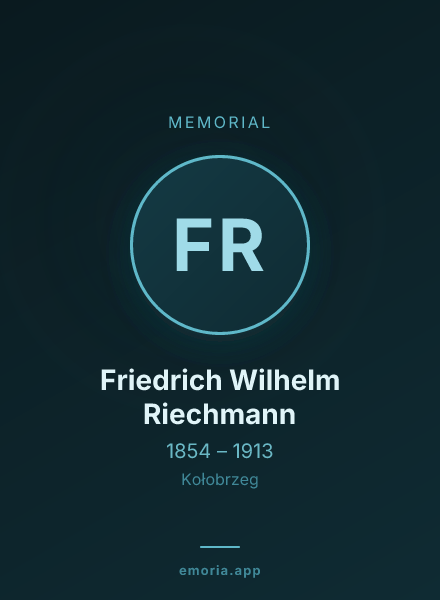 Memorial portrait of Friedrich Wilhelm Riechmann