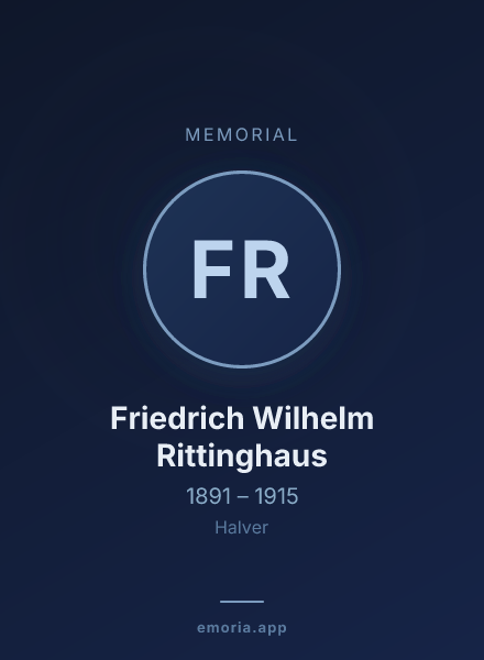 Memorial portrait of Friedrich Wilhelm Rittinghaus