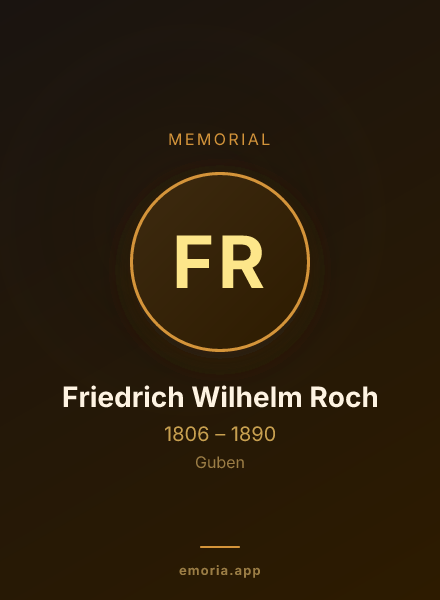 Memorial portrait of Friedrich Wilhelm Roch