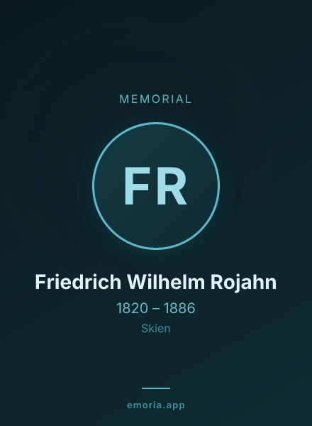 Memorial portrait of Friedrich Wilhelm Rojahn