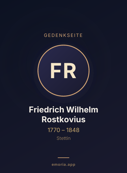 Gedenkportrait von Friedrich Wilhelm Rostkovius