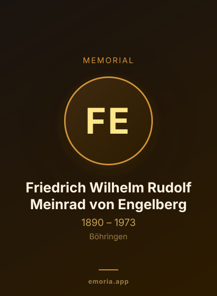 Memorial portrait of Friedrich Wilhelm Rudolf Meinrad von Engelberg