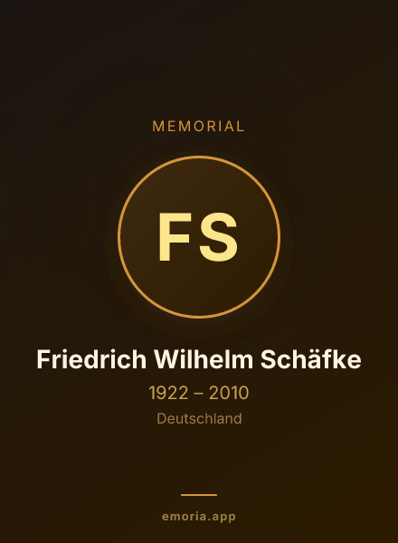 Memorial portrait of Friedrich Wilhelm Schäfke