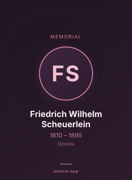 Memorial portrait of Friedrich Wilhelm Scheuerlein