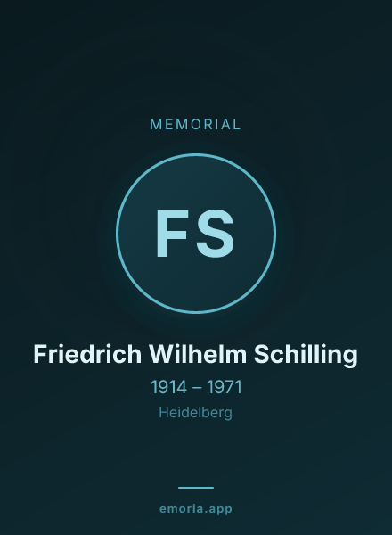 Memorial portrait of Friedrich Wilhelm Schilling