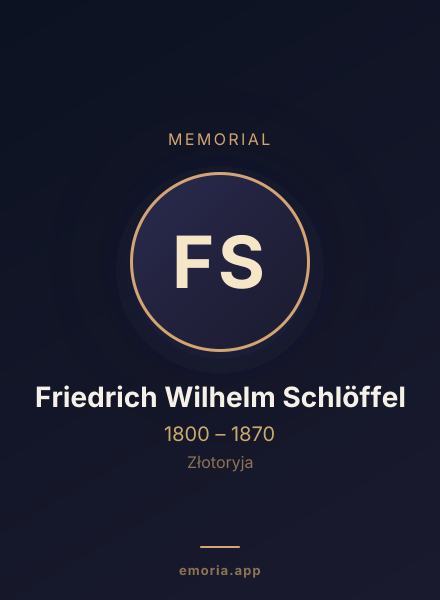 Memorial portrait of Friedrich Wilhelm Schlöffel