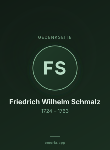 Gedenkportrait von Friedrich Wilhelm Schmalz