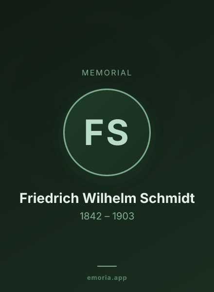 Memorial portrait of Friedrich Wilhelm Schmidt