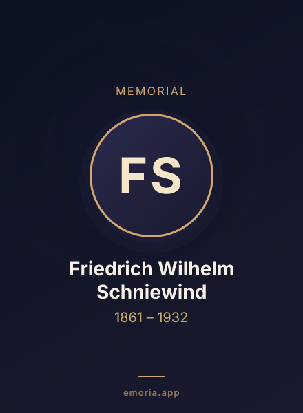 Memorial portrait of Friedrich Wilhelm Schniewind