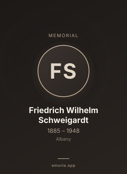 Memorial portrait of Friedrich Wilhelm Schweigardt