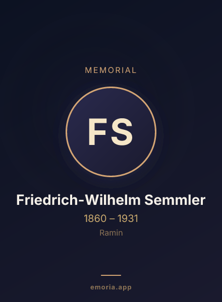 Memorial portrait of Friedrich-Wilhelm Semmler