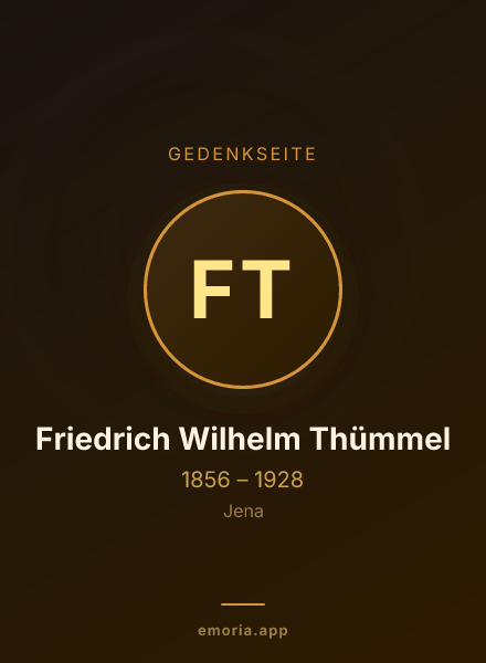 Gedenkportrait von Friedrich Wilhelm Thümmel