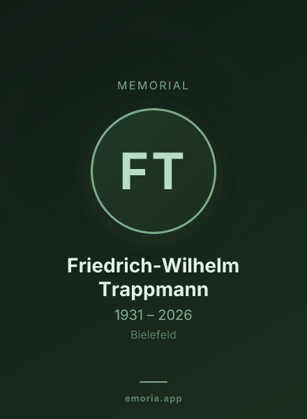 Memorial portrait of Friedrich-Wilhelm Trappmann